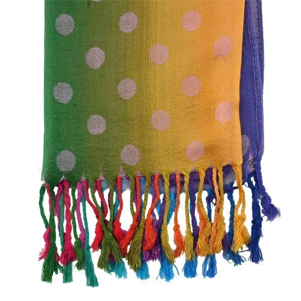 Rainbow Dot Shawl